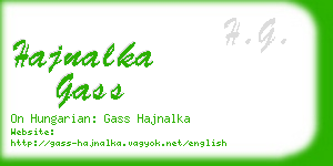 hajnalka gass business card